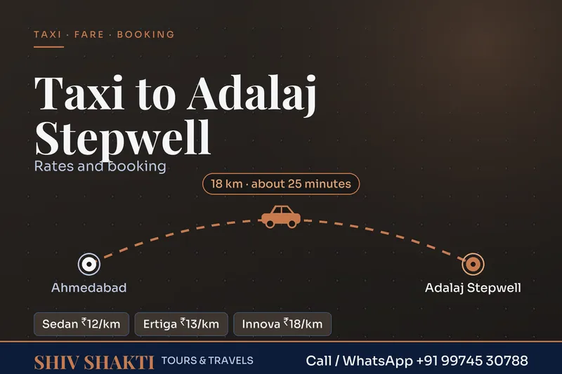 Taxi to Adalaj Stepwell