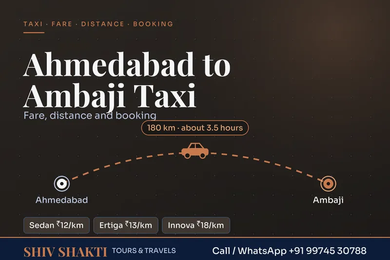 Ahmedabad to Ambaji Taxi