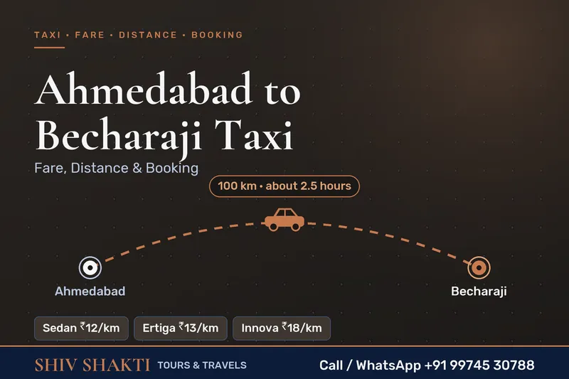 Ahmedabad to Becharaji taxi
