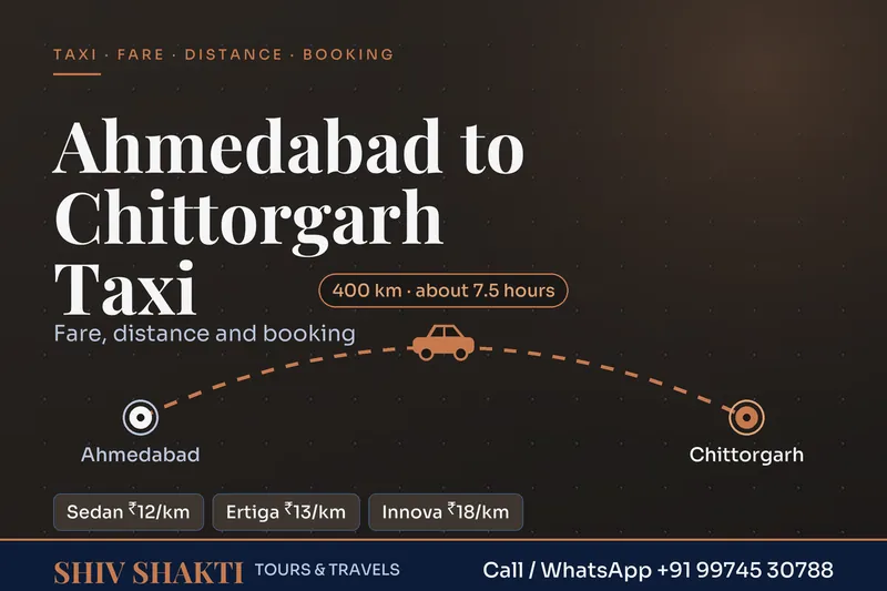 Ahmedabad to Chittorgarh Taxi