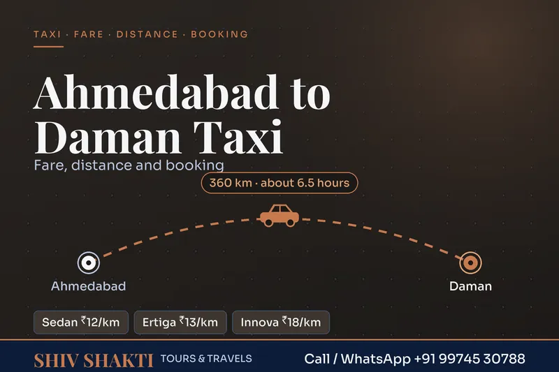 Ahmedabad to Daman Taxi