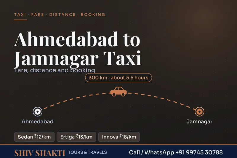 Ahmedabad to Jamnagar Taxi