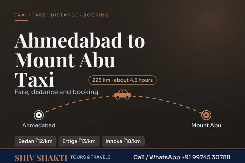 Ahmedabad to Mount Abu taxi