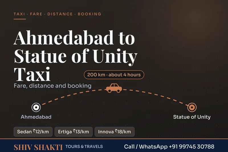 Ahmedabad to Statue of Unity taxi
