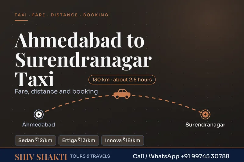 Ahmedabad to Surendranagar Taxi