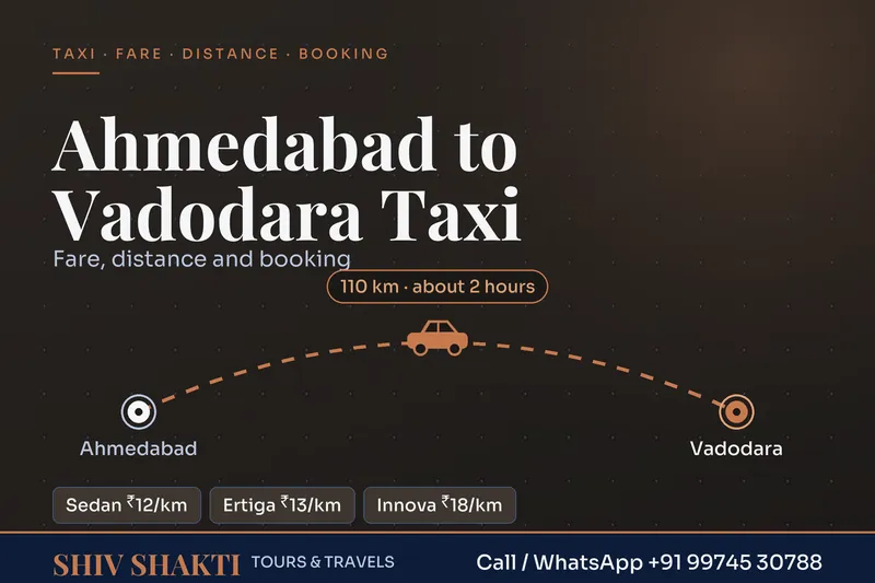 Ahmedabad to Vadodara taxi