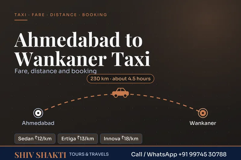 Ahmedabad to Wankaner Taxi