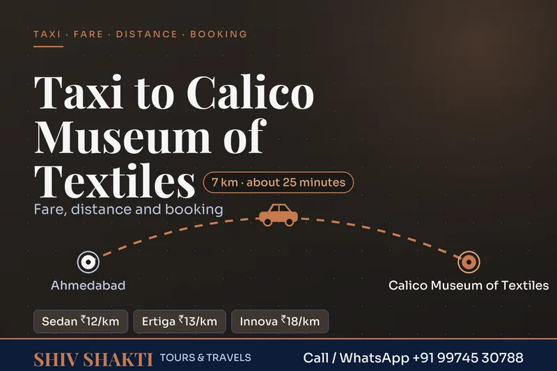 Taxi to Calico Museum Ahmedabad