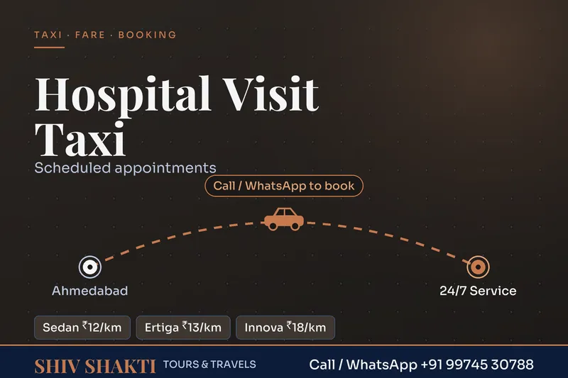 Hospital & Medical Visit Taxi in Ahmedabad
