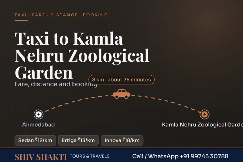 Taxi to Kamla Nehru Zoo Ahmedabad