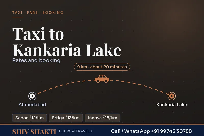 Taxi to Kankaria Lake