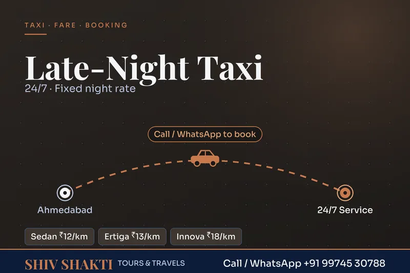 Late-Night & Early-Morning Taxi in Ahmedabad