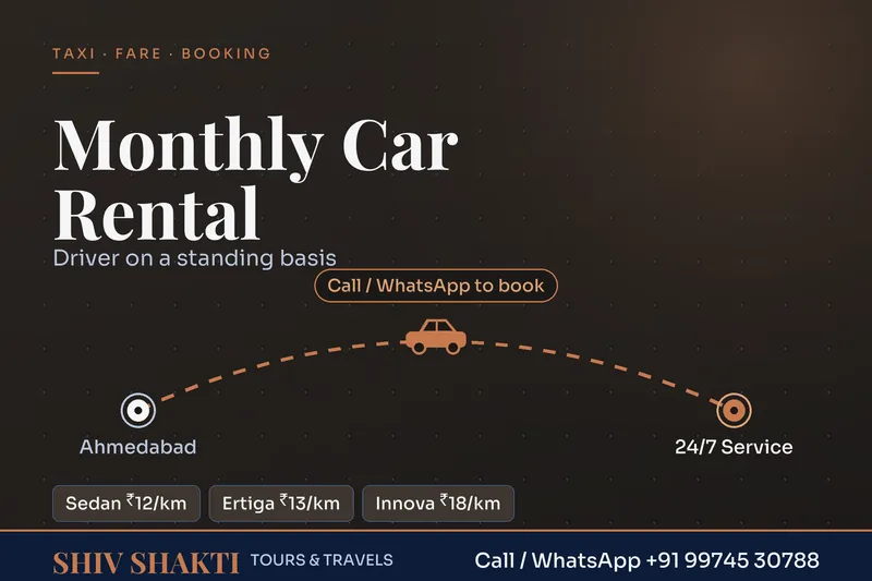Monthly Car Rental with Driver in Ahmedabad