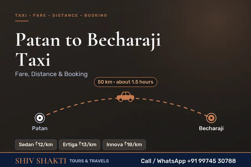 Patan to Becharaji Taxi