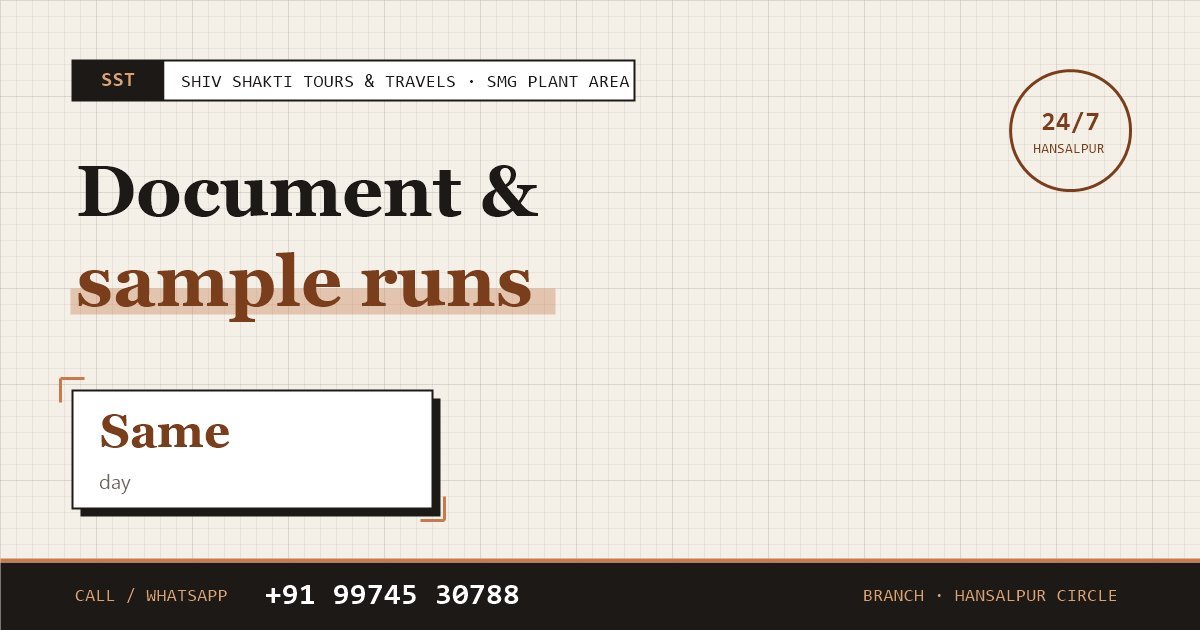 Document & Sample Runs From SMG Plant Area