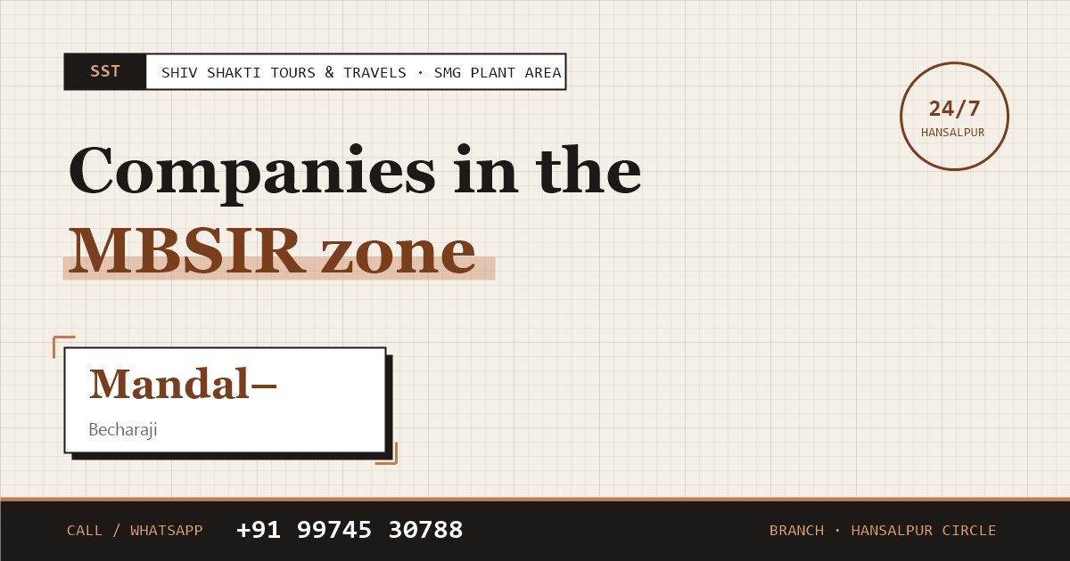 Transport for Companies in the MBSIR Zone