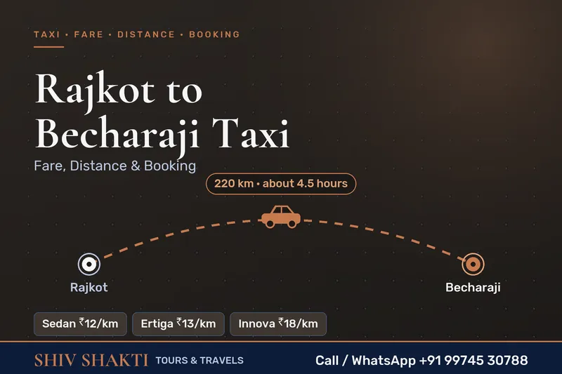 Rajkot to Becharaji Taxi