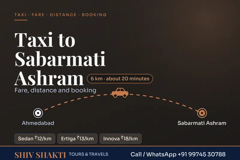 Taxi to Sabarmati Ashram