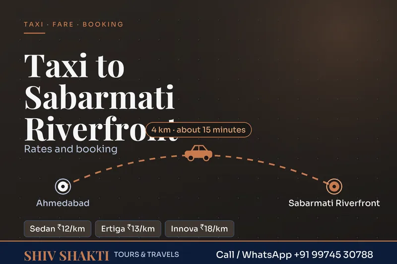 Taxi to Sabarmati Riverfront