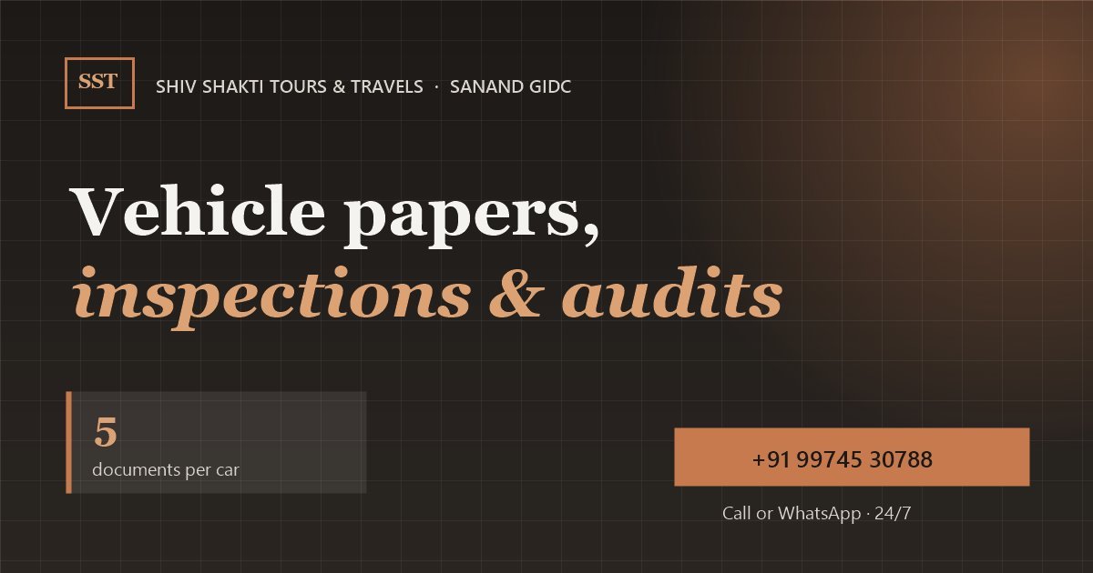 Vehicle Compliance Documents & Audits