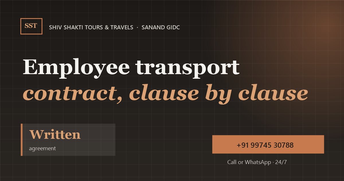 Employee Transport Contract: What It Covers