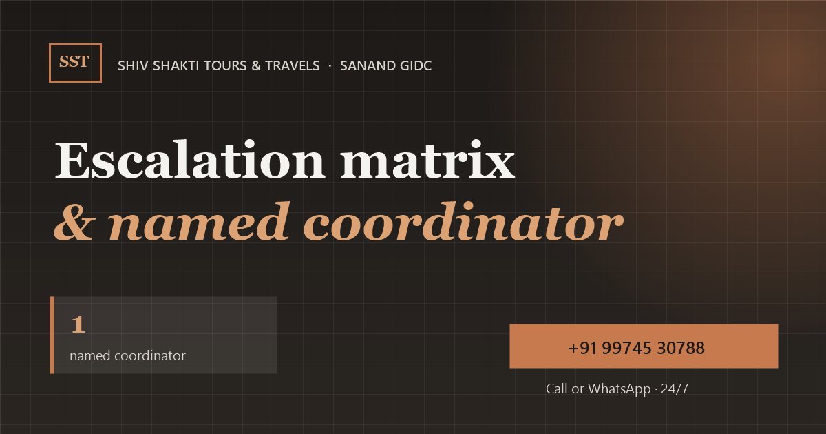 Transport Escalation Matrix & Coordinator