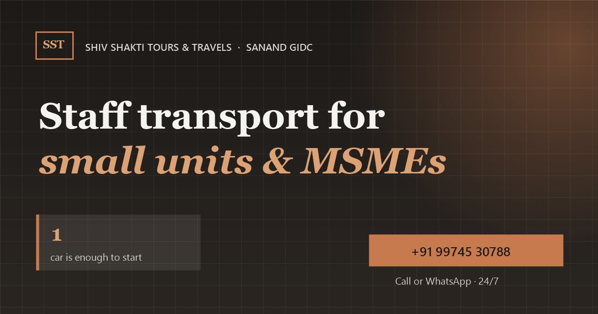 Staff Transport for Small Units & MSMEs