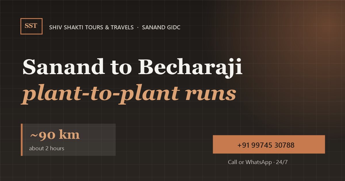 Sanand to Becharaji Taxi