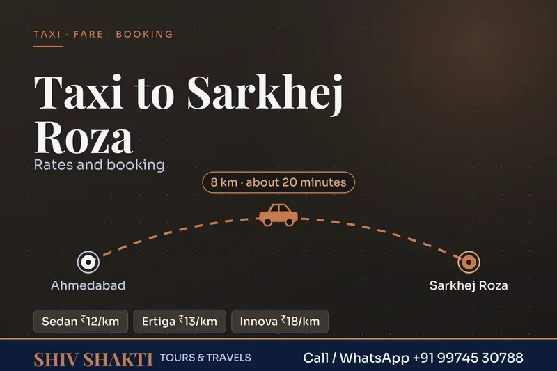 Taxi to Sarkhej Roza