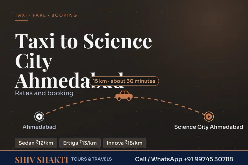 Taxi to Science City Ahmedabad