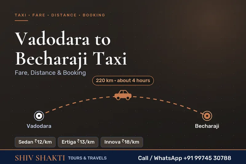 Vadodara to Becharaji Taxi