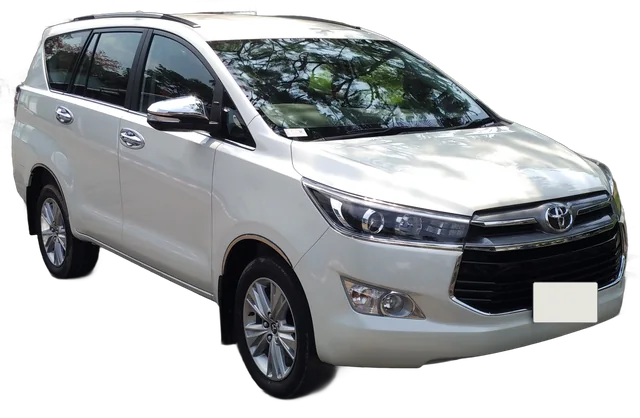 White Toyota Innova Crysta taxi for outstation trips